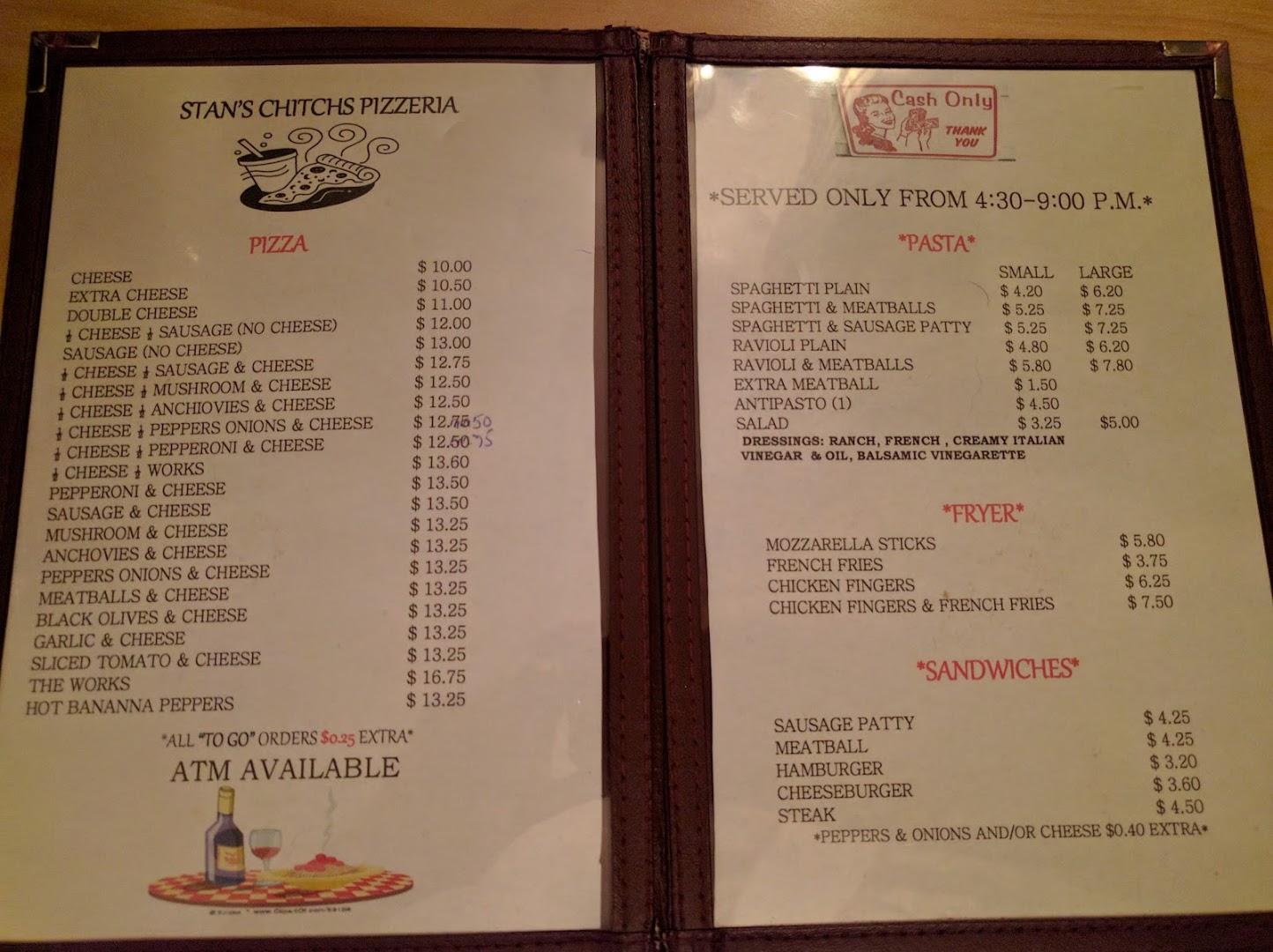 Stan's Chitch's Cafe Menu image 2
